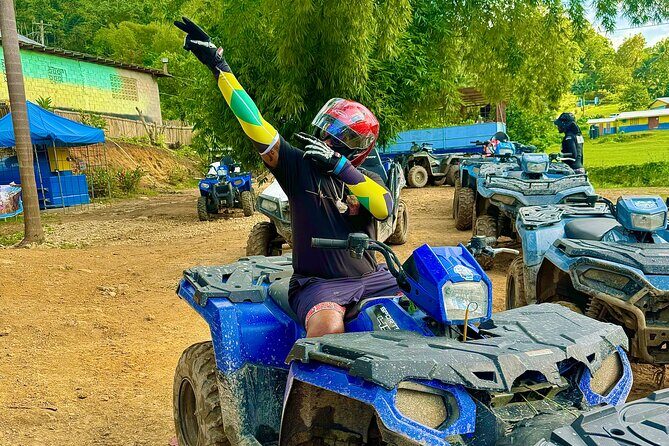 ATV, Bamboo Rafting , Horseback Ride & Blue Hole Falls Ocho Rios - White River Calypso bamboo rafting and tubing: slow water, pretty jungle views