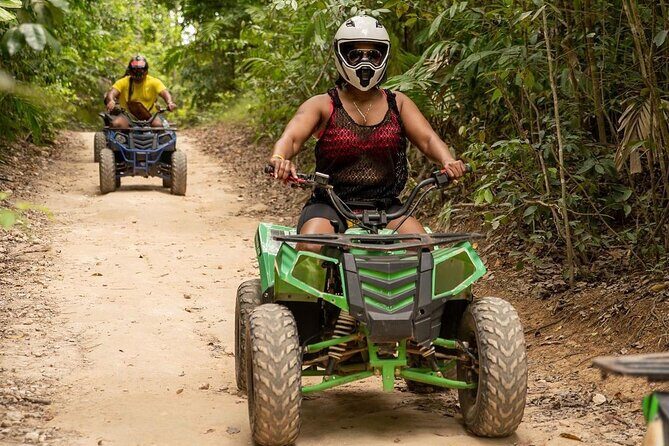 ATV, Bamboo Rafting, Horseback Ride Guided Tour from Montego Bay - Blue Adventure Tours ATV ride: your own bike and Cascade Mountain views