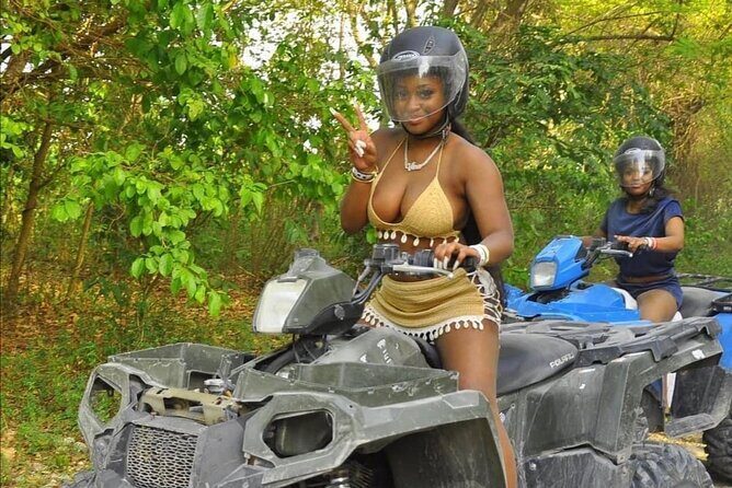 Bamboo Rafting, ATV, Horseback Riding & zipline - Montego Bay - ATV quad bike on rugged dirt trails: excitement with real control