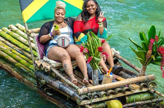 Bamboo Rafting, Dunns River , Zipline And Horseback Ride Combo - White River Bamboo Rafting: Crystal-Clear Water on a Calm River