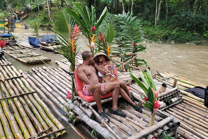 Bamboo rafting with limestone foot massage. - Snacks and drinks: coconut, sugar cane, and the included party mood