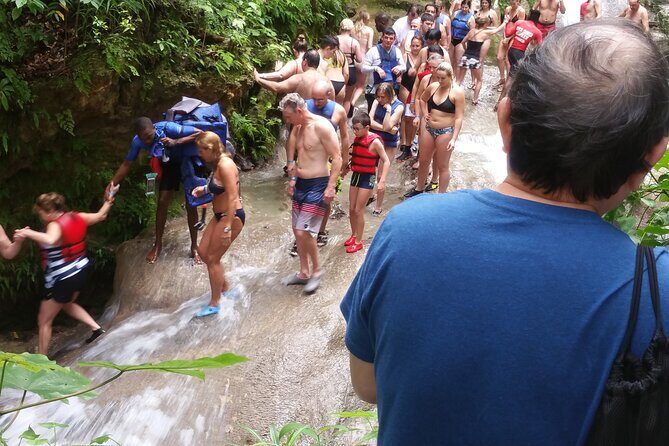 Blue Hole Adventure Ocho Rios. - Tarzan rope swing at the final pool, plus the 20-foot option