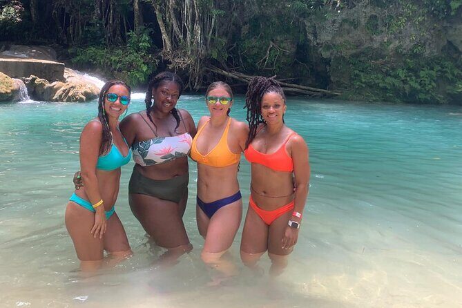 Blue Hole And Konoko Falls Combo Tour From Ocho Rios & Runaway Bay! - Stop 1: Blue Hole for Rope Swings, Caves, and Water Fun
