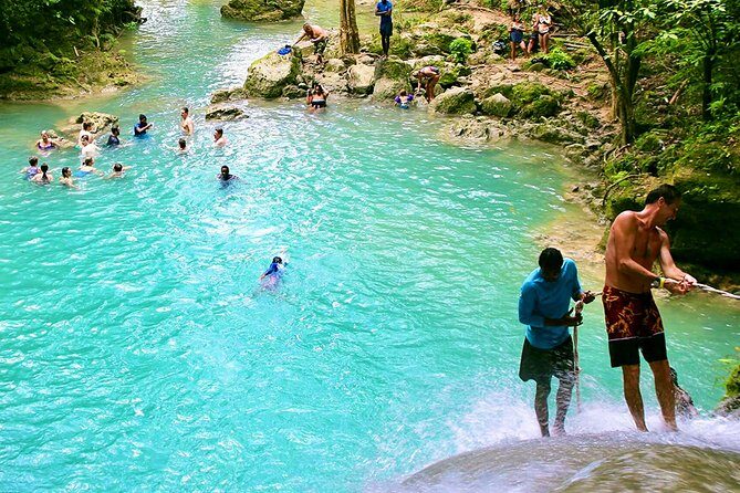 Blue Hole and Secret Falls plus Luminous Lagoon Tour - Blue Hole: mineral pools, Tarzan ropes, and the feeling of a local secret