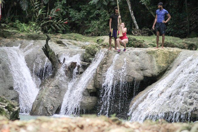 Blue Hole & Dunn's River Falls with Lunch from Negril - Dunn’s River Falls: The 600-Foot Human-Chain Climb