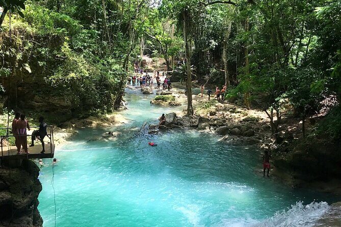 Blue Hole Falls with Horseback Ride Adventure from Montego Bay - Blue Hole Falls: waterfalls, natural pools, and cliff-jump confidence