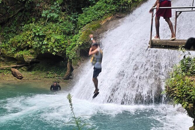 Blue Hole, Horseride with Swim and Bamboo Rafting Ocho Rios - Bamboo rafting by guide: why the river-to-ocean route feels special