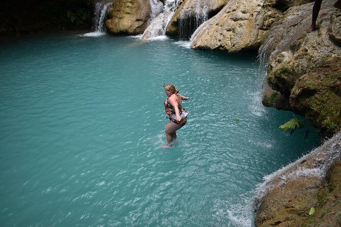 Blue Hole plus Secret Falls & Dunn's River Falls from Grand Palladium - Dunn’s River Falls Park: the human chain climb