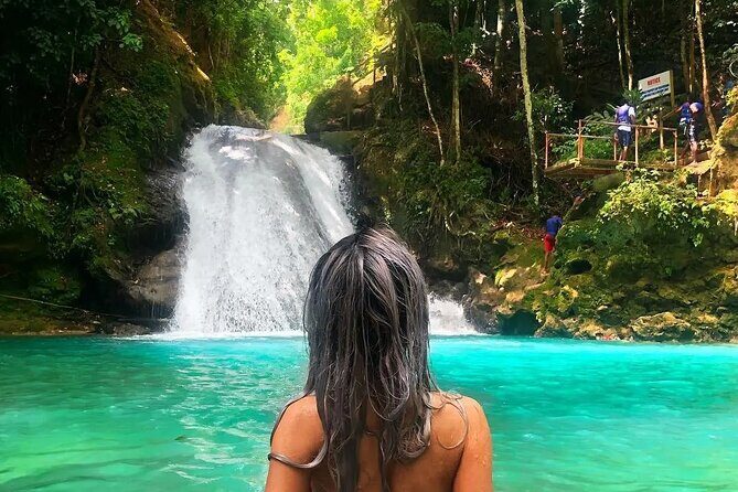 Blue Hole & Secret Waterfalls Tour from Falmouth Cruise Ships - What’s included: entry fees, drinks, transport, and restroom breaks