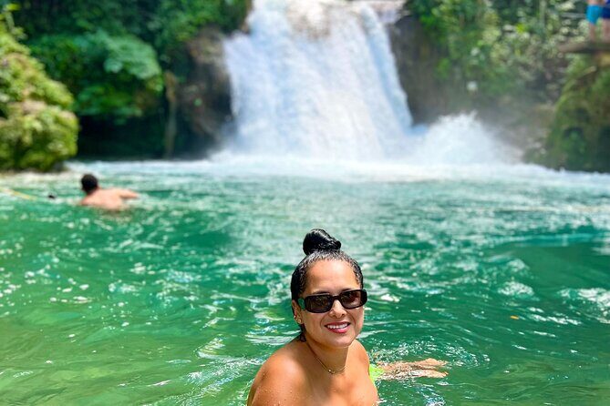 Blue Hole Waterfalls and Bamboo Rafting with Transportation - White River and the Great White River setup: why the timing works