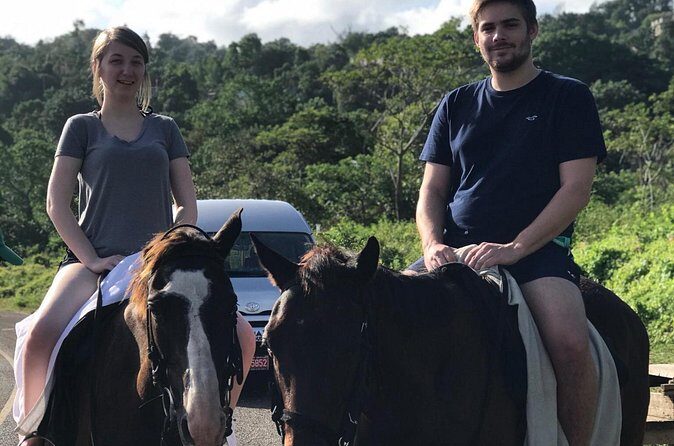 Blue hole waterfalls + horseback riding from Montego bay - Blue Hole waterfalls: rope swings and cliff jumping with a real timer