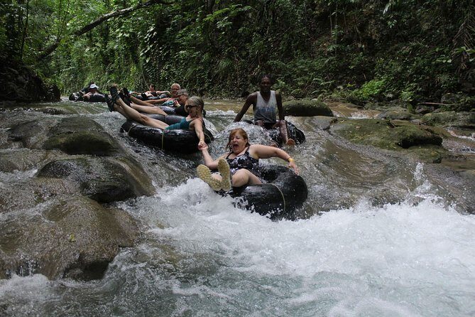 Calypso River Tubing Adventure from Ocho Rios - On the tube: rapids, twists, and staying comfortable in moving water