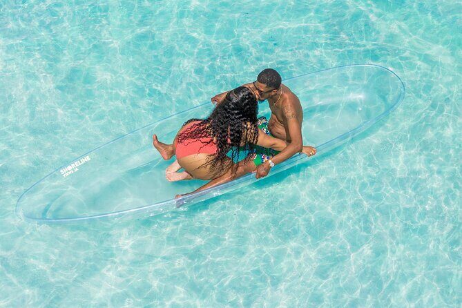 Clear Kayak Drone Photoshoot in Jamaica - Transparent-Bottom Kayaking: Seeing the Ocean Up Close