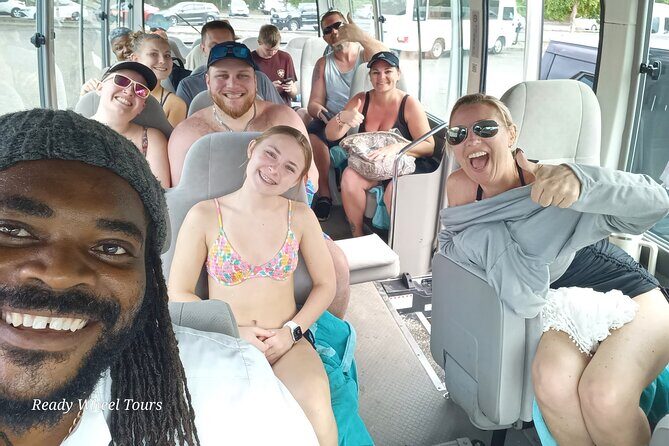 Custom COMBO to Mystic Mountain, Dunns River Falls & Blue Hole - Stop 1: Blue Hole—Tarzan Rope, caves, and waterfall-area climbing