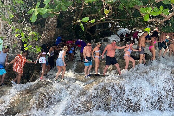 Dunn's River Falls Climb and Beach Include Entry Fee (ᵔᵕᵔ) - Scotchies Drax Hall: A Jerk-Chicken Option at Your Own Expense