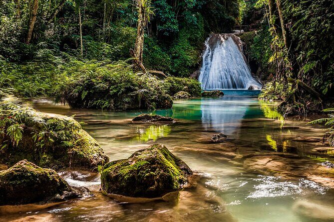 "Explore Scenic Tropical Waterfalls at Blue Hole" - Your Blue Hole Time: Waterfalls, Swimming Pools, Caves, and Clay