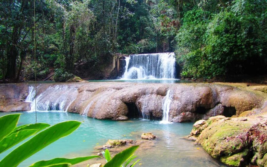 Floyd’s Pelican Bar, Ys Falls and Black River Safari Tour - YS Falls in St. Elizabeth: waterfall pools and zip-line adrenaline
