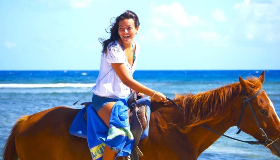 From Falmouth: Horseback Ride and Swim Beach Trip - Sand, horses, and the Caribbean Sea swim: the fun (and the safety rules)