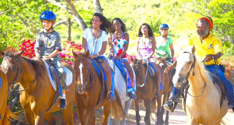 From Falmouth: Horseback Ride and Swim Beach Trip - The countryside horseback ride: what 1 hour really gives you