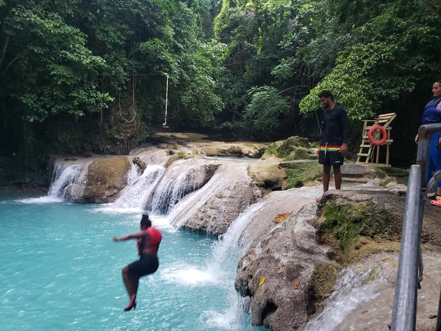 From Ocho Rios: Blue Hole Secret Waterfall & Highlight Tour - The guided history plus real-time guidance on site