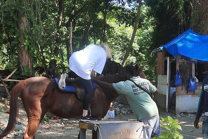 Horseback Riding, Bluehole Secret Falls, Dunns River tour from Montego Bay - Jamaica Food and People Stories on the Way There