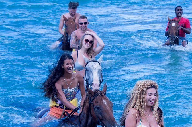 Horseback Riding/Zipline Combo Tour at Chukka Ocean Outpost with Transportation - Horseback riding and water time: what the ocean ride actually feels like