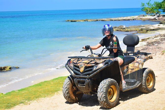 Jamwest ATV Adventure & Horseback Ride Combo in Negril - Jamwest Motorsports: check-in, safety gear, and practice laps