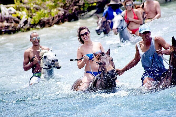 Lethe Bamboo Rafting, ATV, Horseback Riding Tour in Montego Bay - Horseback Riding and an Ocean Splash: A Fun Finish That Gets Messy