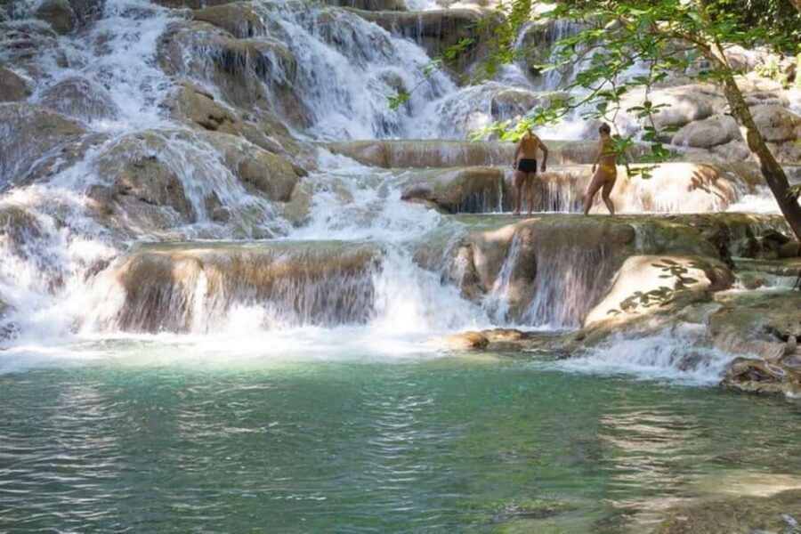 Montego Bay: Chuck Norris Falls & Dunn's River Falls Tour - Chuck Norris Secret Falls: Rope Swing, Natural Pools, and a Rainforest Walk