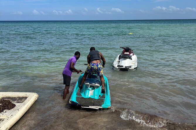 Montego Bay Jetski and Bamboo River Rafting Private Tour - Tropical Bliss Beach: 1 hour of sand, turquoise water, and a quick reset