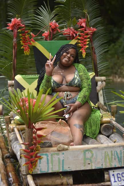 Montego Bay: River Rafting and Limestone Foot Massage - The finish: limestone jungle-socks foot massage made from river rocks