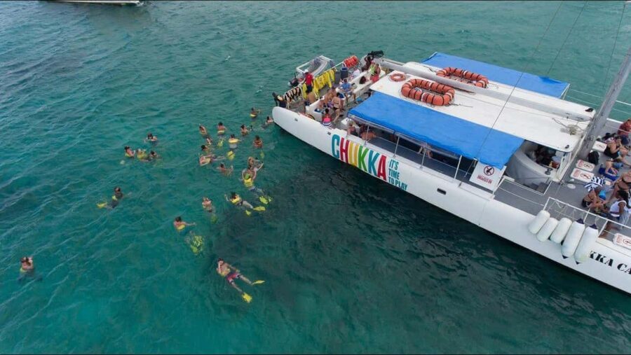 Ocho Rios: Catamaran Sail & Snorkel + Dunn's River Climb - Island Village Break with Lunch, Coffee, and Shopping