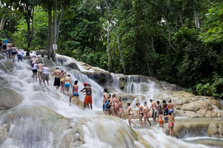 Ocho Rios: Dunn’s River Falls & Reggae Hill Tour - Entering Dunn’s River Falls: The 600-Foot Climb