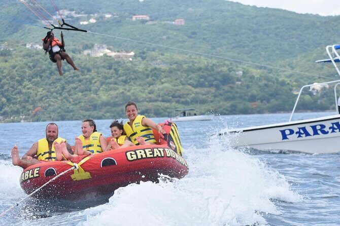 Parasailing, Sea Tubing & Jet Ski from Montego Bay- Private tour - Sea Tubing: The High-Speed Finish That Usually Gets Big Smiles