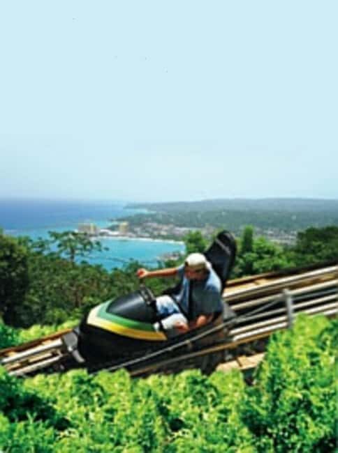 Rainforest Bobsled Mystic Mountain transportation - What the ride feels like: speed plus a tropical view