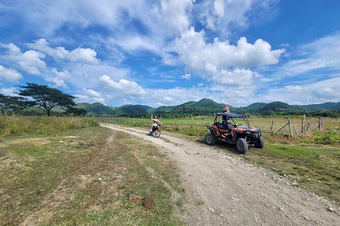 RastaSafari Experience from Montego Bay - ATV uphill roads and stop-and-splash pacing