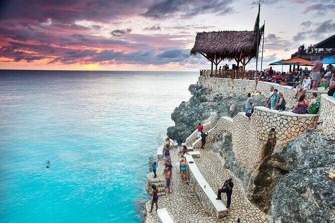 River Rafting with {Limestone Massage} & Ricks Cafe from Montego Bay - Rick’s Café From the Sea: Music, Views, and Food With Real Atmosphere