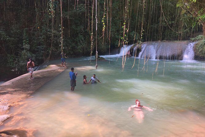 South Coast Jamaica YS Falls Tour - Getting From the Shuttle to the Best Levels: Steps, Lifeguards, and Safety