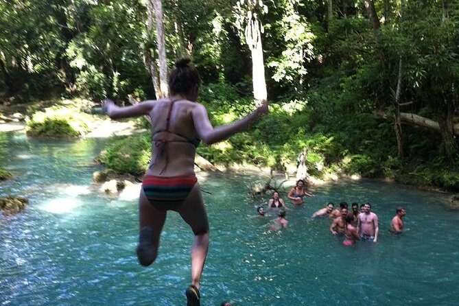 The Best of Dunn's River ,Blue Hole and Tubing from Ocho Rios - Blue Hole: Guided Hike, Swim Time, Cliff Jump, and Rope Swing