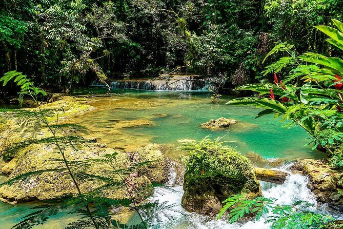 YS Falls and Black River Safari South Coast from Negril Jamaica - YS Falls: Seven Tiers, Swimming Pools, and Optional Zipline